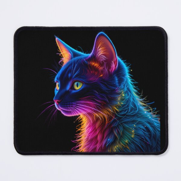 Item preview, Neon Luminous Feline Portraits Create Captivating Digital Art designed and sold by ART ATTACK ZONE.