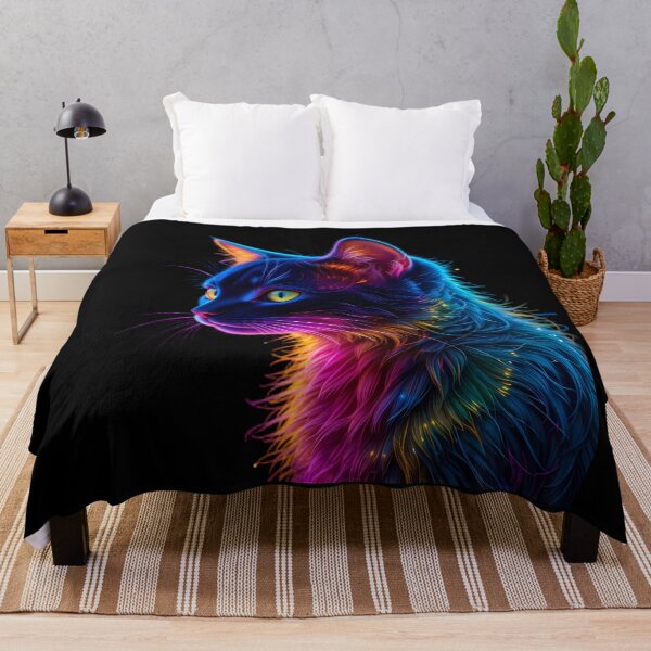 Item preview, Neon Luminous Feline Portraits Create Captivating Digital Art designed and sold by ART ATTACK ZONE.