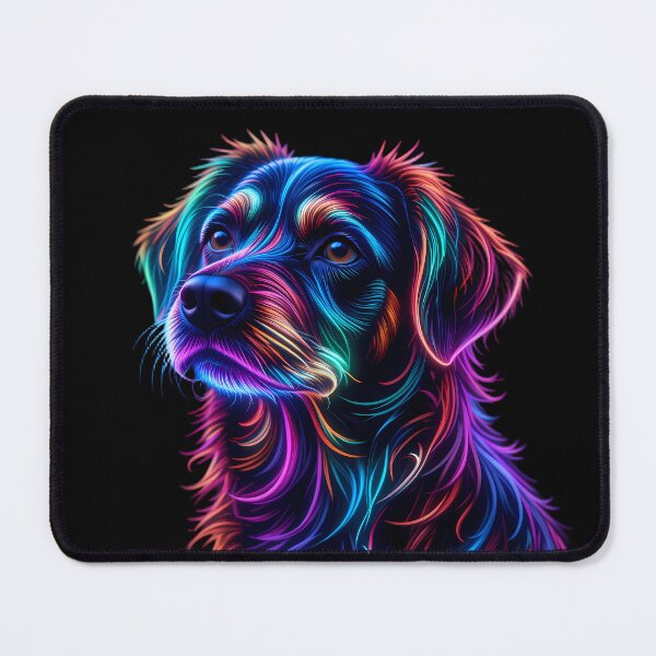 Item preview, Neon Celestial Canine Portraits Create Captivating Digital Art designed and sold by ART ATTACK ZONE.