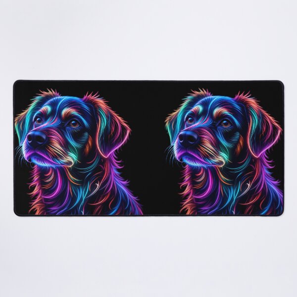 Item preview, Neon Celestial Canine Portraits Create Captivating Digital Art designed and sold by ART ATTACK ZONE.