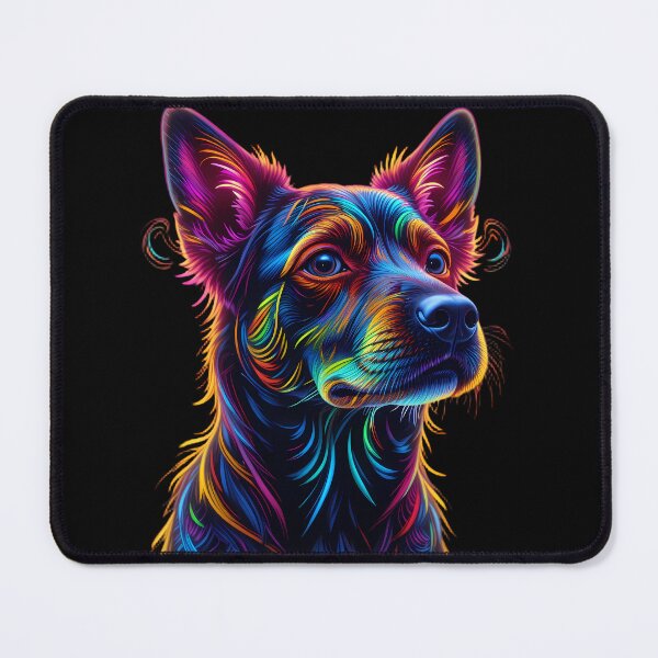 Artikel-Vorschau von Neon Stellar Shepherd Portraits schaffen fesselnde digitale Kunst, designt und verkauft von ART ATTACK ZONE.