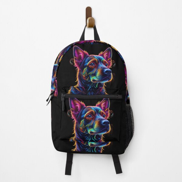 Item preview, Neon Stellar Shepherd Portraits Create Captivating Digital Art designed and sold by ART ATTACK ZONE.