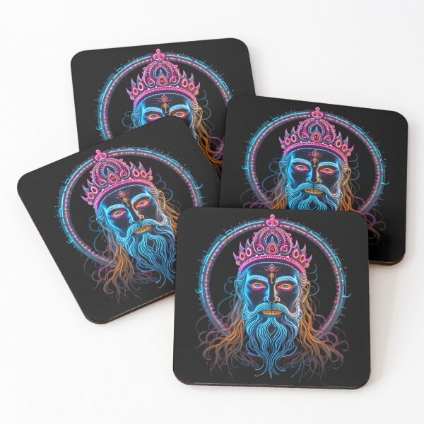 Item preview, Neon Majesty God Portraits Create Captivating Digital Art designed and sold by ART ATTACK ZONE.