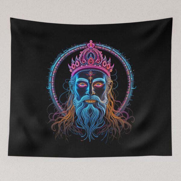 Item preview, Neon Majesty God Portraits Create Captivating Digital Art designed and sold by ART ATTACK ZONE.