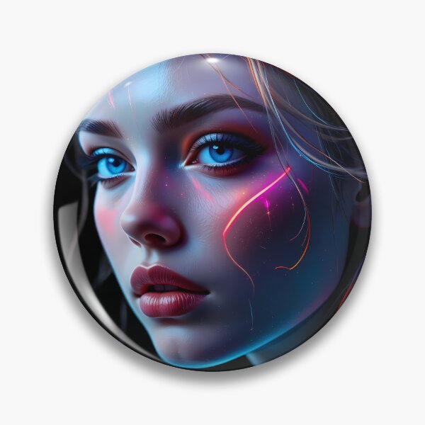 Item preview, Neon Sublime Spectrum Portraits Create Captivating Digital Art designed and sold by ART ATTACK ZONE.