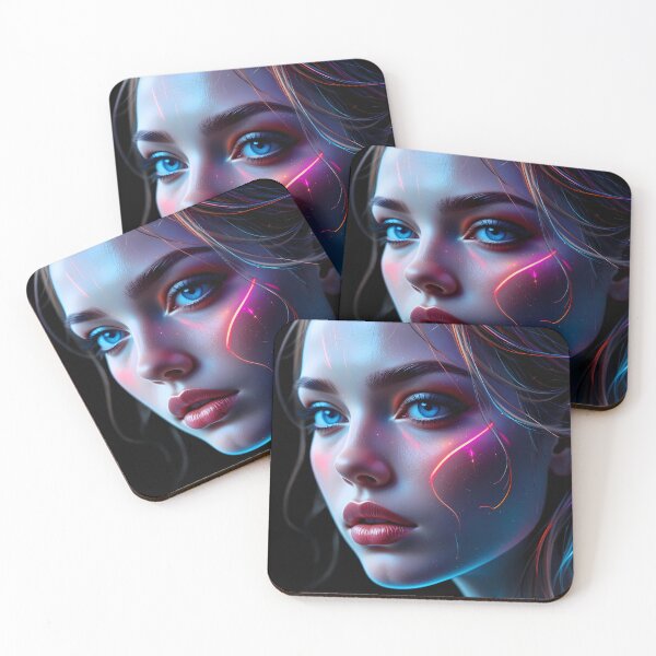 Item preview, Neon Sublime Spectrum Portraits Create Captivating Digital Art designed and sold by ART ATTACK ZONE.