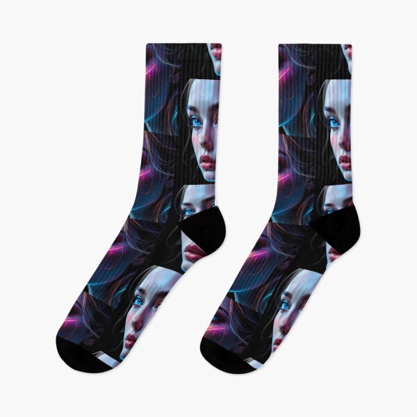 Item preview, Neon Sublime Spectrum Portraits Create Captivating Digital Art designed and sold by ART ATTACK ZONE.