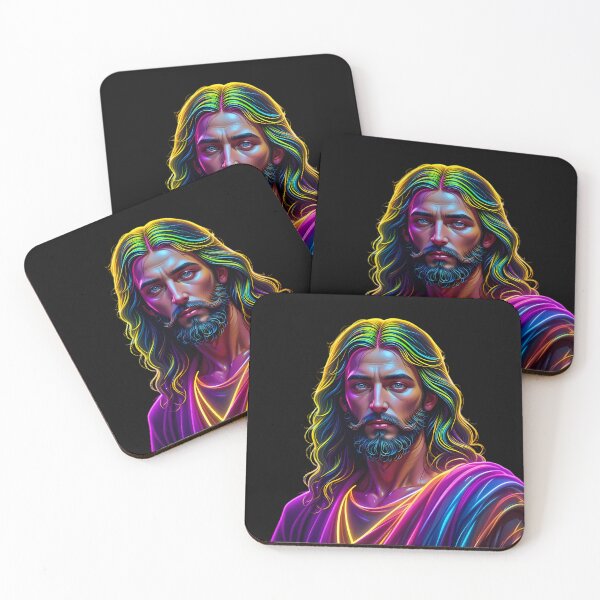 Item preview, God Symphony Neon Art Jesus Vibrant Digital Expressions designed and sold by ART ATTACK ZONE.