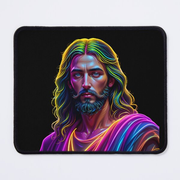 Item preview, God Symphony Neon Art Jesus Vibrant Digital Expressions designed and sold by ART ATTACK ZONE.