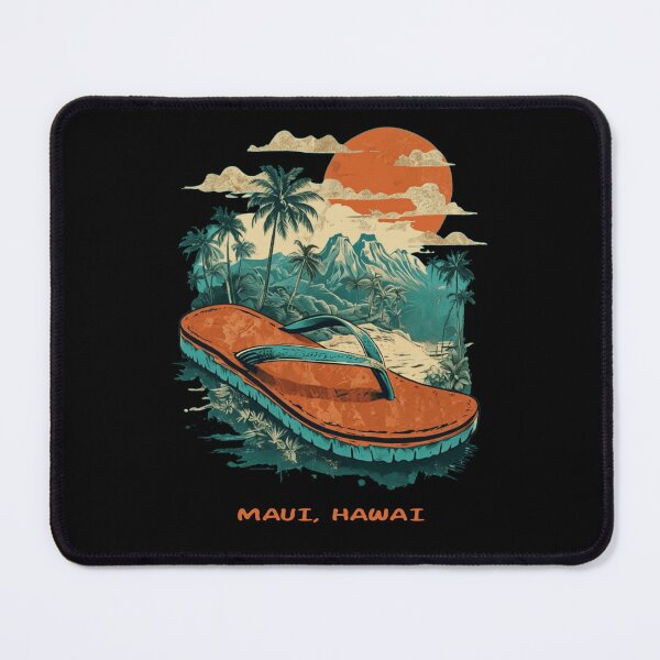 Item preview, Maui Hawai | Vintage Tropical Illustration Featuring Oversized Flip-Flop designed and sold by niclothing.