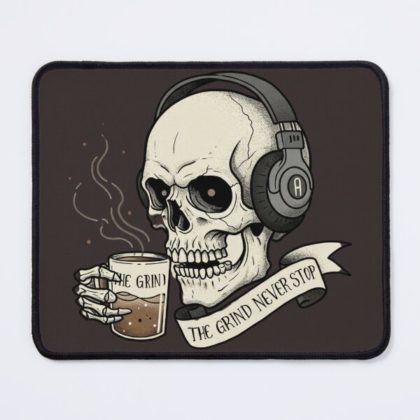 Item preview, The Grind Never Stops Skeleton designed and sold by PosiPrints.