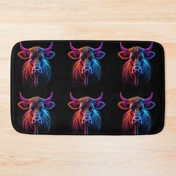 Item preview, Funny Cow Neon Art Jesus Vibrant Digital Expressions designed and sold by ART ATTACK ZONE.