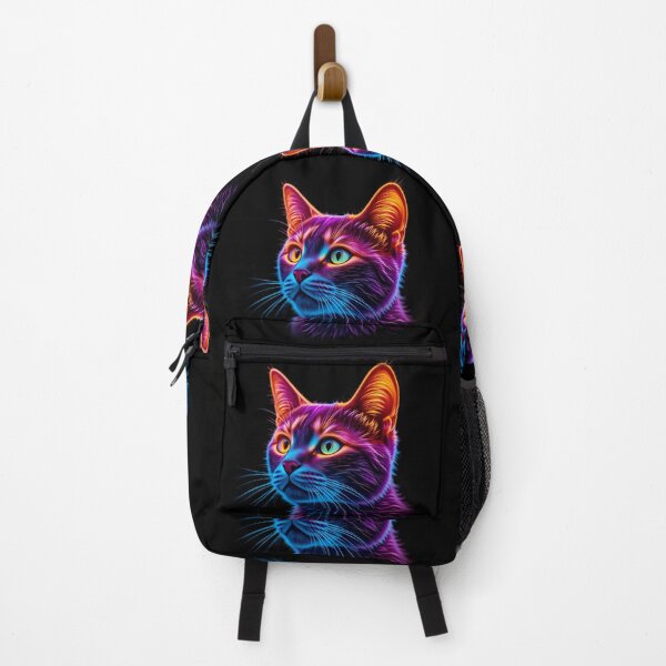Item preview, Cute Cat Neon Art Jesus Vibrant Digital Expressions designed and sold by ART ATTACK ZONE.