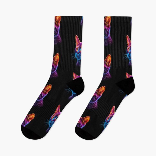 Item preview, Cute Cat Neon Art Jesus Vibrant Digital Expressions designed and sold by ART ATTACK ZONE.