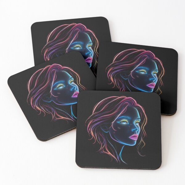 Item preview, Woman Girl Neon Art Jesus Vibrant Digital Expressions designed and sold by ART ATTACK ZONE.
