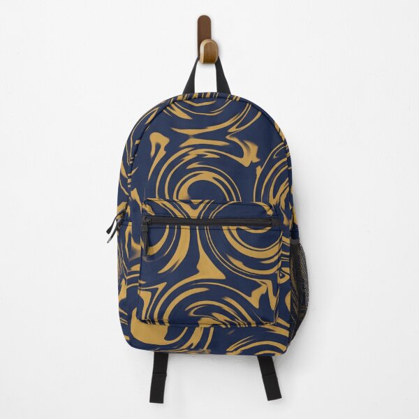 Item preview, Gold and Navy Blue Swirls Pattern designed and sold by Owcomm.