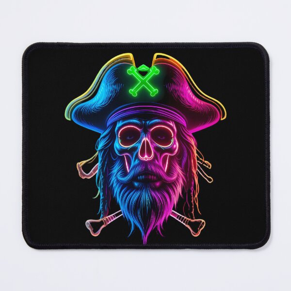 Item preview, Pirate Ocean Neon Art Jesus Vibrant Digital Expressions designed and sold by ART ATTACK ZONE.