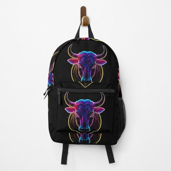 Item preview, Bull Warrior Neon Art Jesus Vibrant Digital Expressions designed and sold by ART ATTACK ZONE.