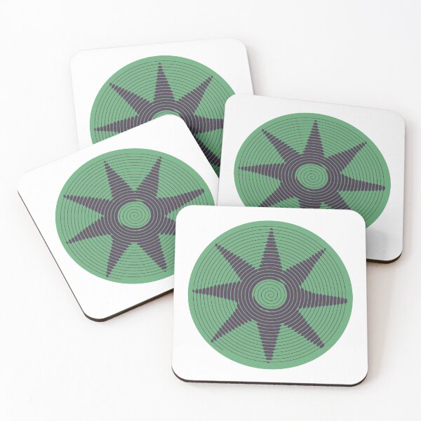 Item preview, dark green grunge star spiral designed and sold by parting-spirals.