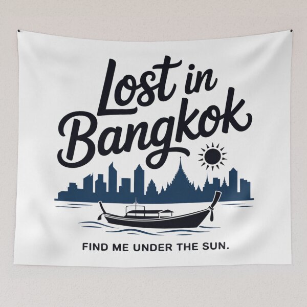 Item preview, Lost in Bangkok Thailand Travel Souvenir - Find Me Under The Sun designed and sold by PixelMuse2024.