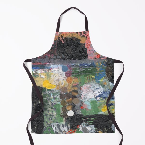 Item preview, Colorful Collage Artwork Holes Punched Abstract Contemporary Painting designed and sold by pngrktes-art.