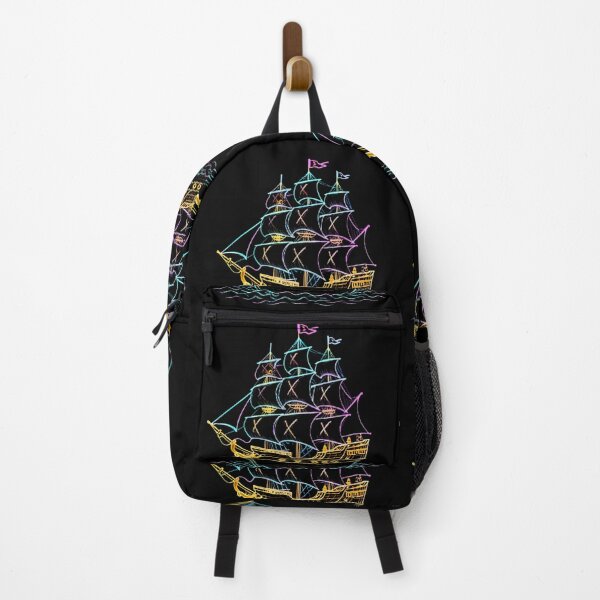 Item preview, Pirate Ships Neon Marine Animal Mystical Art Collection designed and sold by ART ATTACK ZONE.
