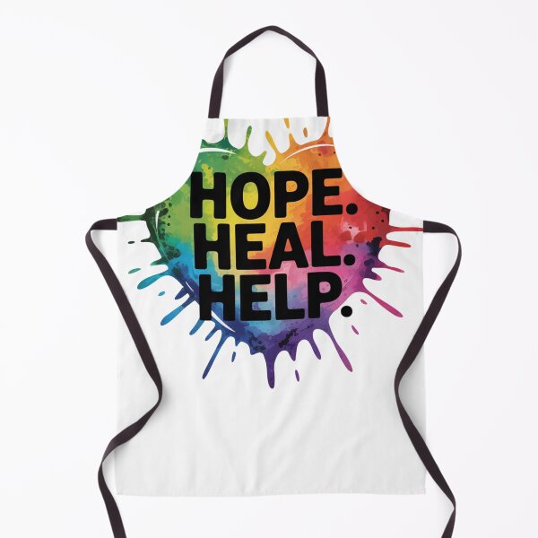 Item preview, Hope Heal Help Rainbow Heart Art designed and sold by ZodiacLuck888.