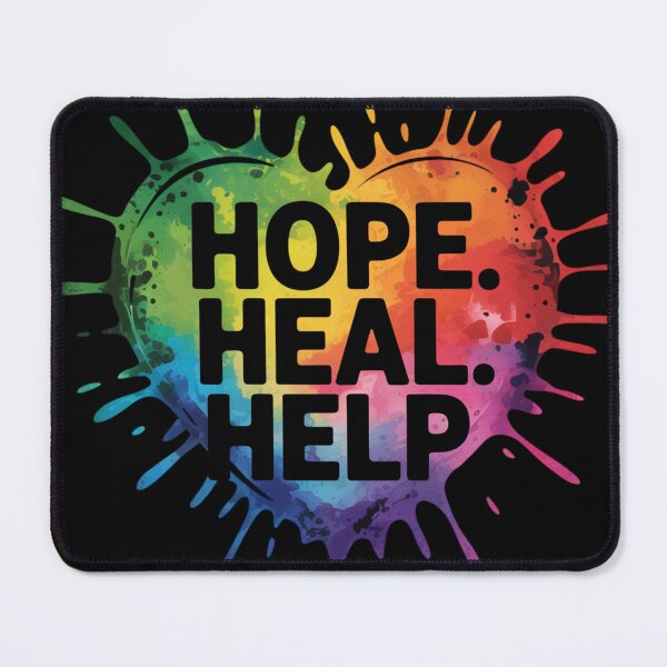 Item preview, Hope Heal Help Rainbow Heart Art designed and sold by ZodiacLuck888.