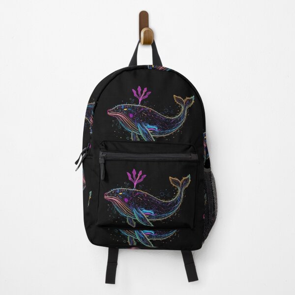 Item preview, Whale Water Neon Marine Animal Mystical Art Collection designed and sold by ART ATTACK ZONE.