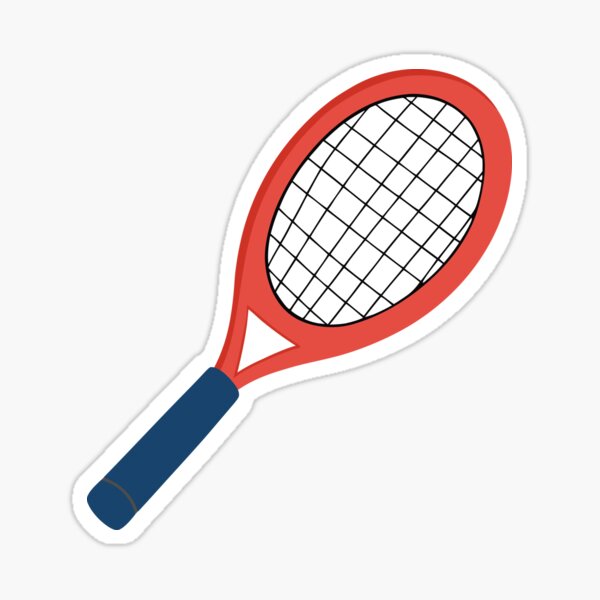 Item preview, A cartoon style red tennis racket designed and sold by charlypicazo.
