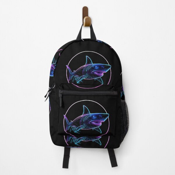 Item preview, Shark Attack Neon Marine Animal Mystical Art Collection designed and sold by ART ATTACK ZONE.