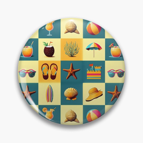 Item preview, Beach Objects Pattern Design designed and sold by PrintandJoy.