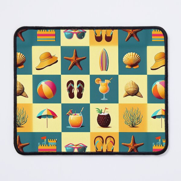 Item preview, Beach Objects Pattern Design designed and sold by PrintandJoy.