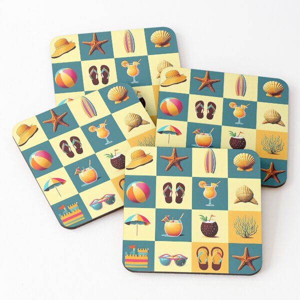 Item preview, Beach Objects Pattern Design designed and sold by PrintandJoy.