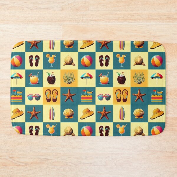 Item preview, Beach Objects Pattern Design designed and sold by PrintandJoy.
