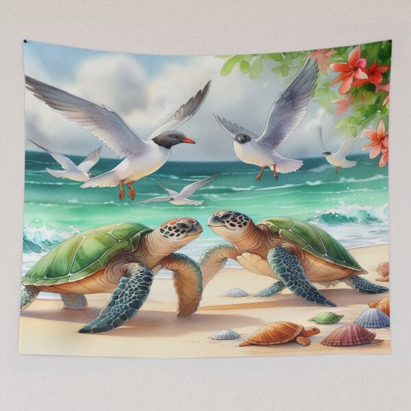 Item preview, Romantic Turtle Love – Dolled-up turtle romance. Turtles show true affection! designed and sold by FotoworldEdel.