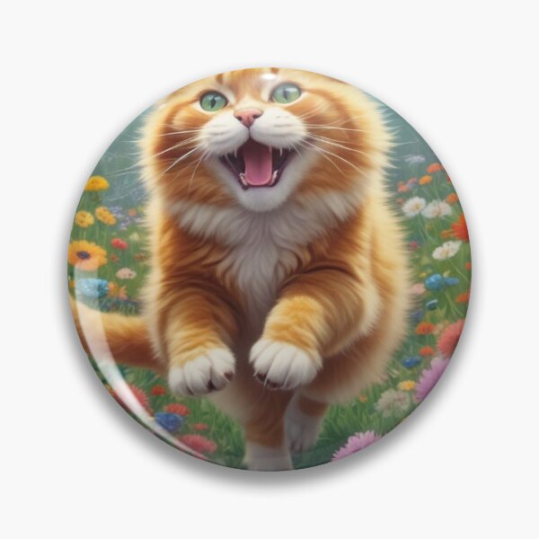 Item preview, Joyful Cat in Flower Field designed and sold by mostafa gebril  ⭐⭐⭐⭐⭐.