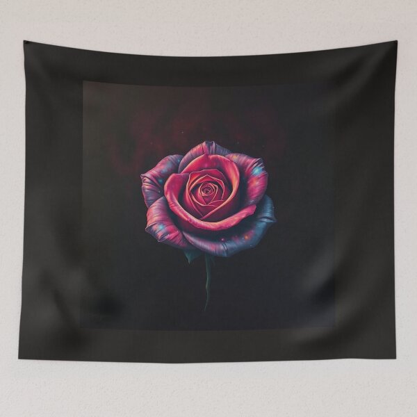 Item preview, Cosmic Crimson: Mystical Galaxy Rose Art designed and sold by VA Design.