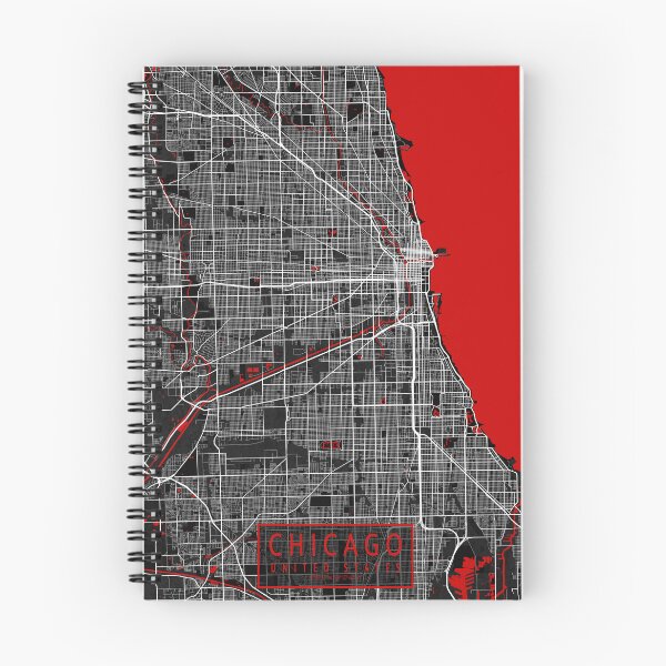 Item preview, Chicago City Map of Illinois, USA - Oriental designed and sold by deMAP.