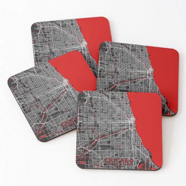 Item preview, Chicago City Map of Illinois, USA - Oriental designed and sold by deMAP.