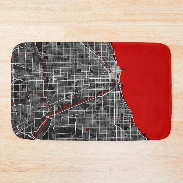 Item preview, Chicago City Map of Illinois, USA - Oriental designed and sold by deMAP.