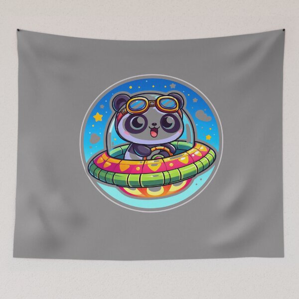 Item preview, UFO Kawaii Panda designed and sold by ArtistEmbrace.