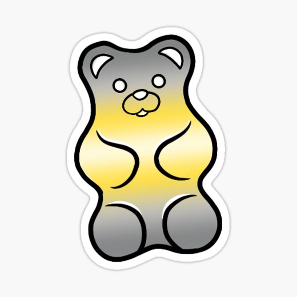 Pride Gummy Bear - Demigender Sticker