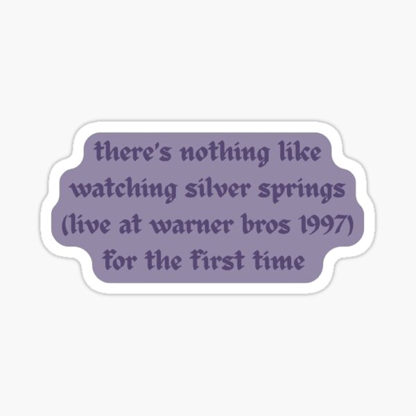 Artikel-Vorschau von Silver Springs (1997 Live) Fleetwood Mac, designt und verkauft von indiegirlidiot.