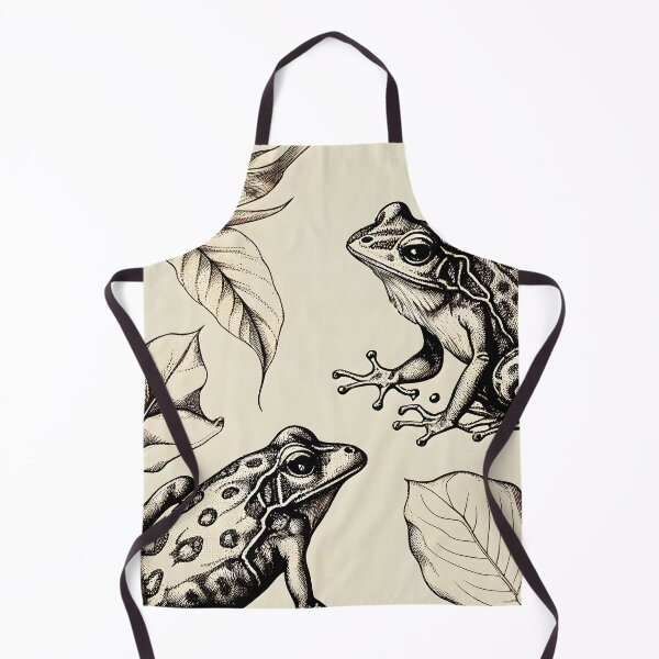 Item preview, Enchanted Pond: Vintage Frog & Botanical Pattern designed and sold by ShadowAndSlate.