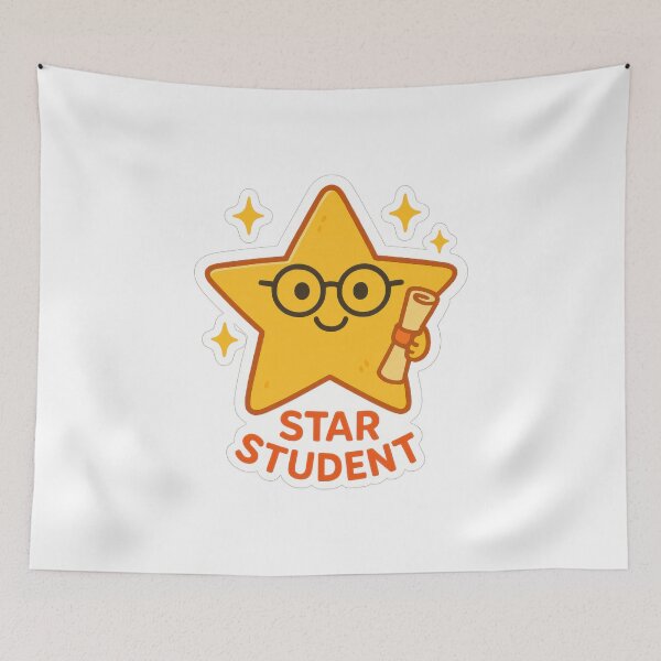 Item preview, Star Student – Cute Kawaii Graduation Art designed and sold by Trendy Sticker & Merch Collection - Express Yourself.