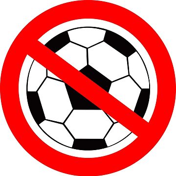 No Football Sticker for Sale by snknjak Redbubble