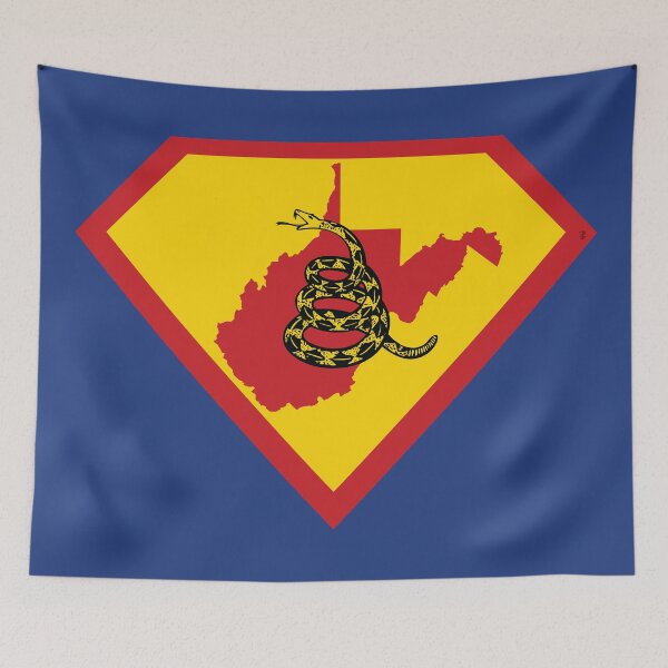Item preview, WEST VIRGINIAN  SHIELD - Freedom Is The Superpower -  Gadsden Snake Flag - Dont Tread On Me SUPERHERO WEST VIRGINIA  design designed and sold by pelagio.