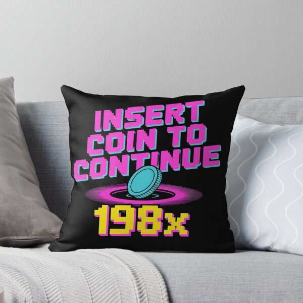 Item preview, Insert Coin to Continue – Retro Arcade 198x designed and sold by Qwibbo.