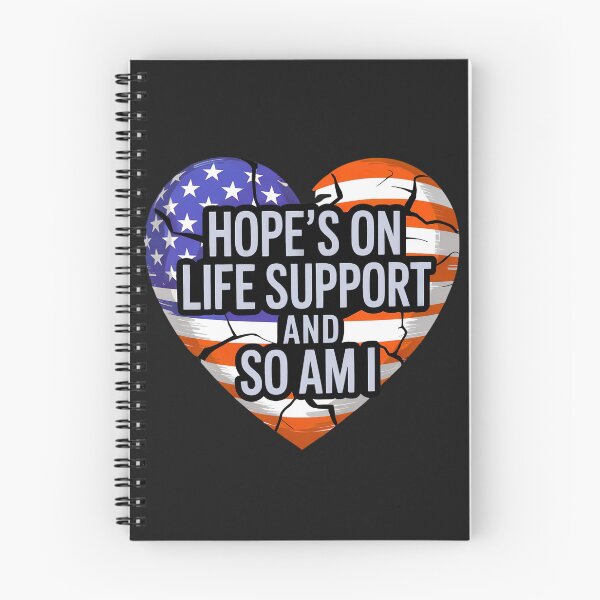 Item preview, Hope’s On Life Support And So Am I:  Cracked American Heart Design For Burnt Out Souls designed and sold by elynne9.